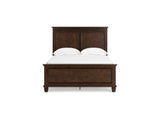Danabrin Brown Full Panel Bed, Dresser And Mirror