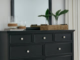Lanolee Black Full Panel Bed, Dresser And Mirror