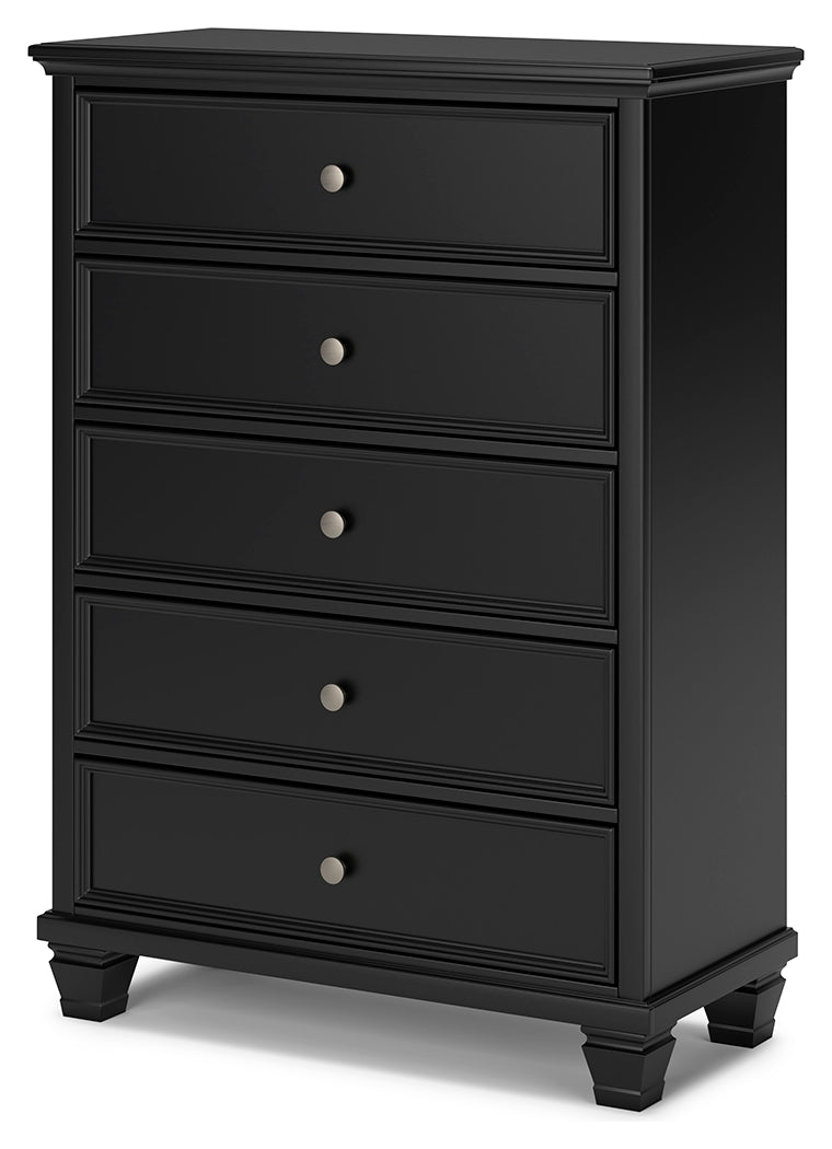 Lanolee Black Chest Of Drawers