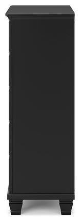 Lanolee Black Chest Of Drawers