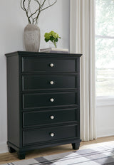 Lanolee Black Chest Of Drawers