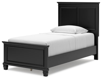 Lanolee Black Twin Panel Bed