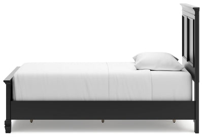 Lanolee Black Twin Panel Bed