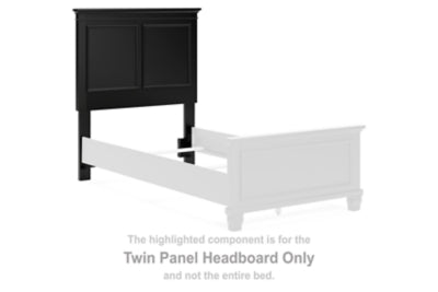 Lanolee Black Twin Panel Headboard