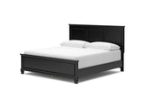 Lanolee Black King Panel Bed