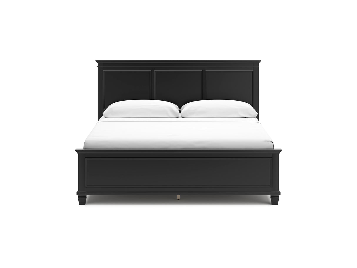 Lanolee Black King Panel Bed