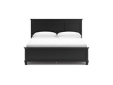 Lanolee Black King Panel Bed