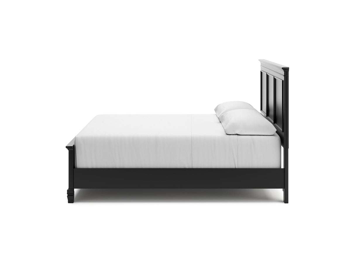 Lanolee Black King Panel Bed
