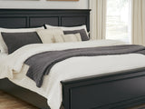 Lanolee Black King Panel Bed