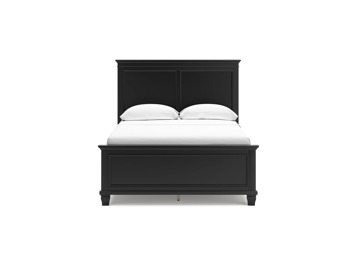 Lanolee Black Full Panel Bed, Dresser And Mirror