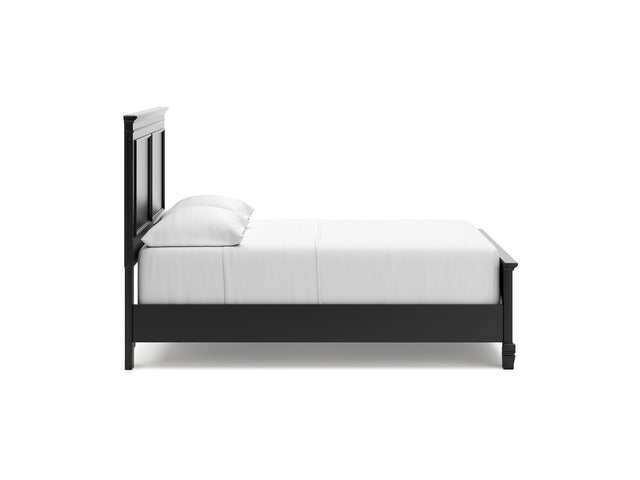 Lanolee Black Full Panel Bed, Dresser And Mirror