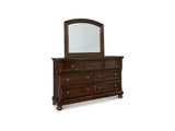 Porter Rustic Brown Queen Storage Bed, Dresser, Mirror And 2 Nightstands