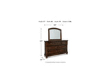 Porter Rustic Brown Queen Storage Bed, Dresser, Mirror And 2 Nightstands