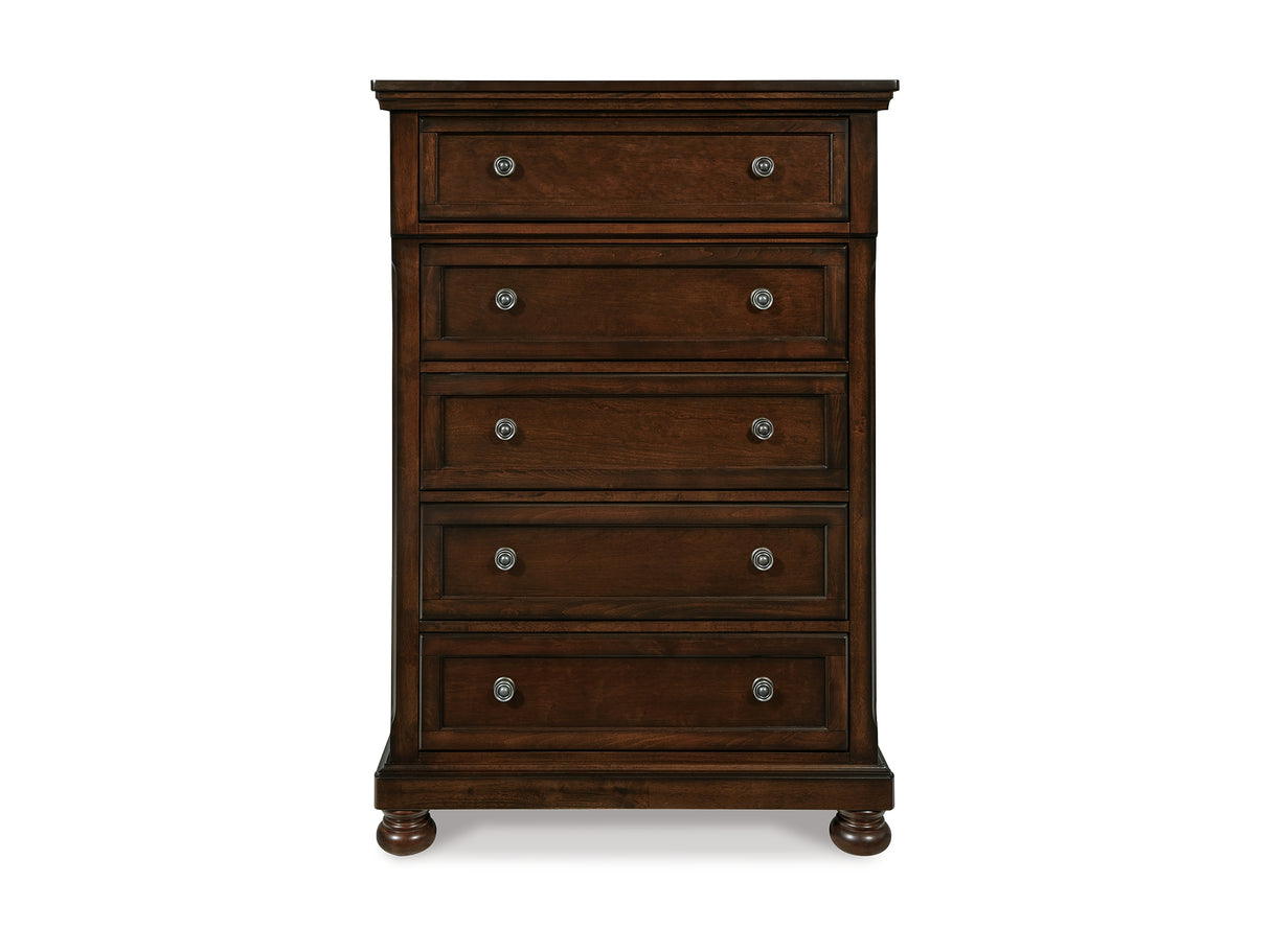 Porter California King Panel Bed, Dresser, Mirror And Chest