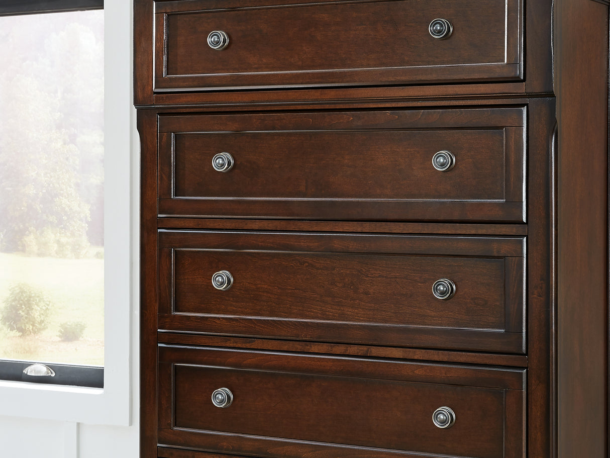Porter California King Panel Bed, Dresser, Mirror And Chest