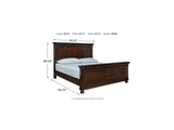 Porter Rustic Brown California King Panel Bed, Dresser And Mirror