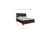 Porter Rustic Brown California King Sleigh Bed, Dresser And Mirror