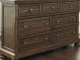 Flynnter Medium Brown King Bed, Dresser, Chest And 2 Nightstands