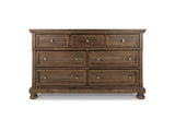 Flynnter Medium Brown King Bed, Dresser, Chest And 2 Nightstands