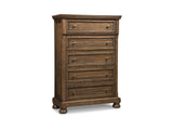 Flynnter Medium Brown King Bed, Dresser, Chest And 2 Nightstands