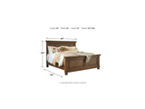 Flynnter Medium Brown King Panel Bed, Dresser, Mirror And 2 Nightstands