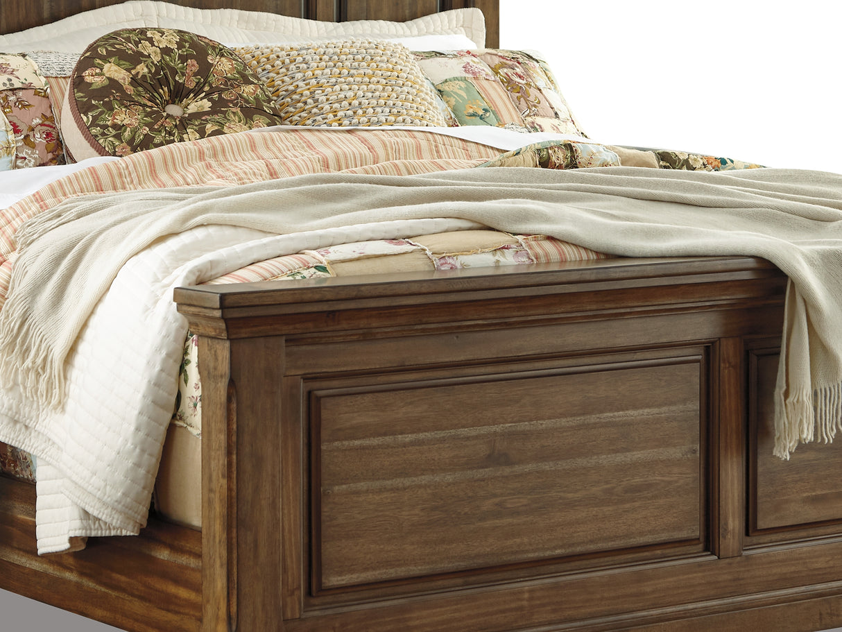 Flynnter Medium Brown Queen Panel Bed