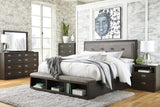 Hyndell Dark Brown Bedroom Set