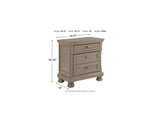 Lettner Light Gray Queen Panel Storage Bed, Dresser, Mirror And Nightstand