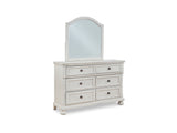 Robbinsdale Antique White Twin Storage Bed, Dresser, Mirror And Nightstand