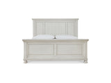 Robbinsdale Antique White Queen Panel Bed