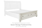 Robbinsdale Antique White Queen Storage Footboard