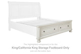 Robbinsdale Antique White King/California King Storage Footboard