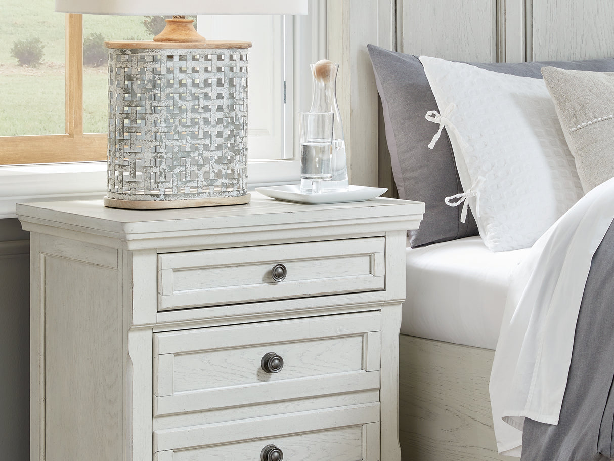 Robbinsdale Antique White Queen Panel Bed, Dresser, Chest And 2 Nightstands