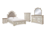 Realyn Two-Tone Queen Panel Bed, Dresser, Mirror, Chest And Nightstand