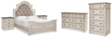 Realyn Two-Tone Queen Panel Bed, Dresser, Chest And 2 Nightstands