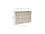 Realyn Two-Tone Queen Panel Bed, Dresser, Chest And 2 Nightstands