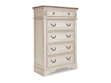 Realyn Two-Tone Queen Panel Bed, Dresser, Chest And 2 Nightstands
