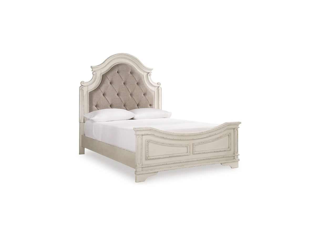Realyn Two-Tone Queen Panel Bed, Dresser, Chest And 2 Nightstands