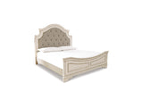 Realyn Two-Tone Queen Panel Bed, Dresser, Mirror And Chest