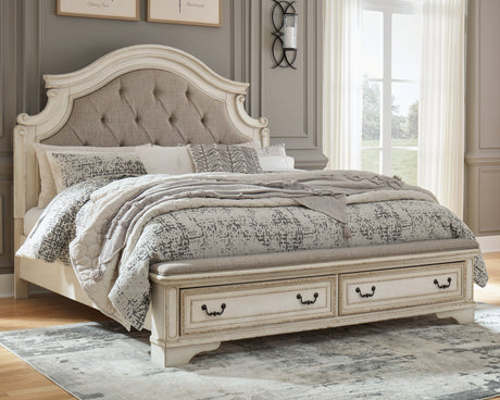 Realyn Two-Tone California King Upholstered Bed
