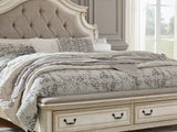 Realyn Two-Tone King Storage Bed, Chest And 2 Nightstands