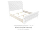 Realyn Chipped White King Sleigh Rails