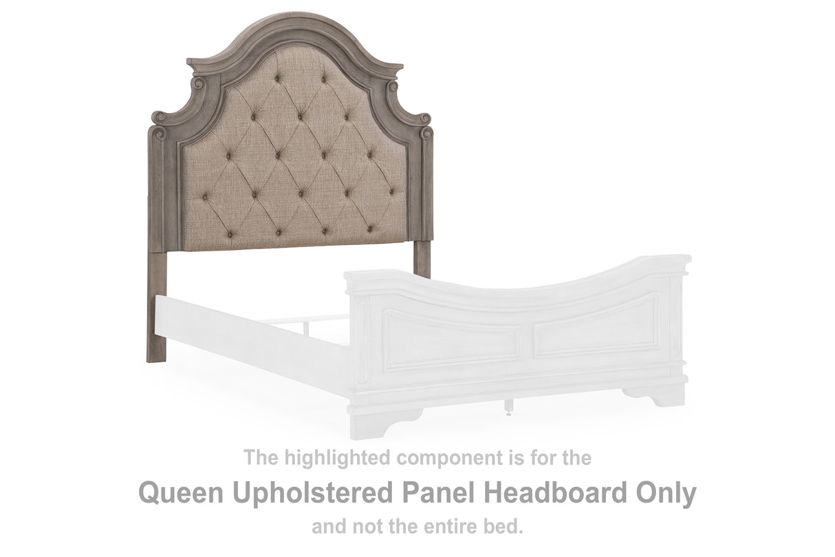 Lodenbay Antique Gray Queen Upholstered Panel Headboard