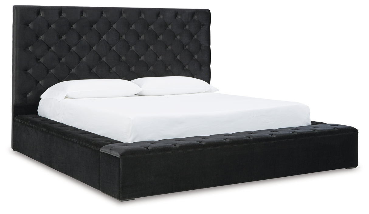 Lindenfield Silver King Upholstered Bed With Storage