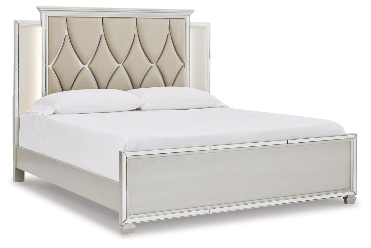 Lindenfield Silver California King Panel Bed
