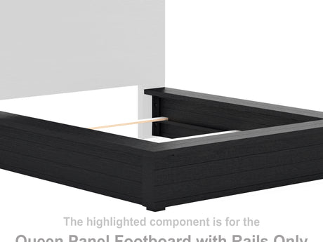 Londer Queen Panel Footboard with Rails
