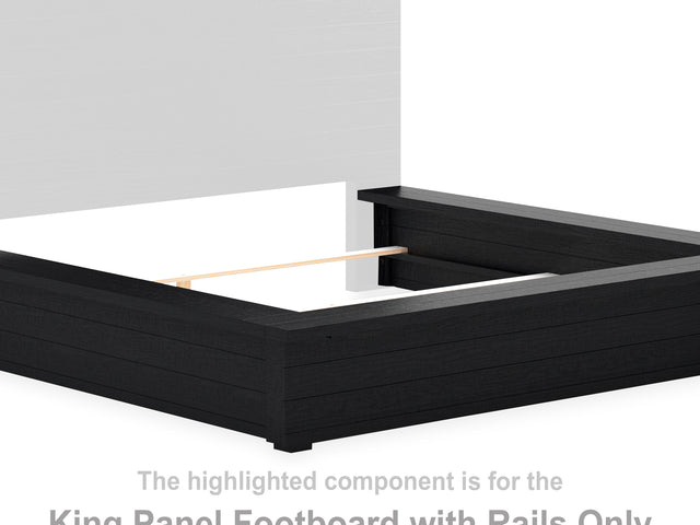 Londer King Panel Footboard with Rails