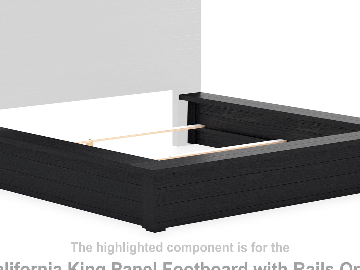 Londer California King Panel Footboard with Rails