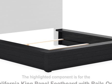 Londer California King Panel Footboard with Rails