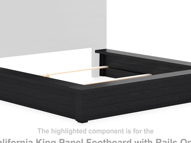 Londer California King Panel Footboard with Rails